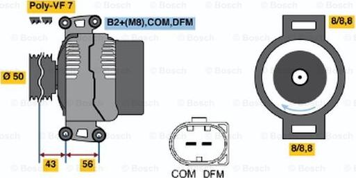 BOSCH 0 124 625 017 - Генератор unicars.by