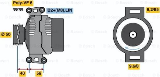 BOSCH 0 124 625 033 - Генератор unicars.by