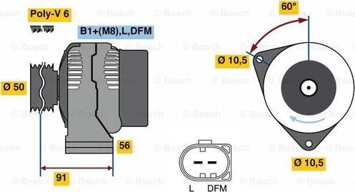 BOSCH 0 124 625 032 - Генератор unicars.by