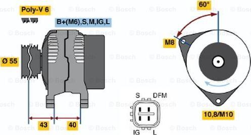 BOSCH 0 124 315 016 - Генератор unicars.by