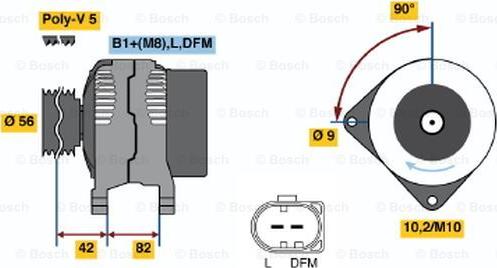 BOSCH 0 986 044 340 - Генератор unicars.by