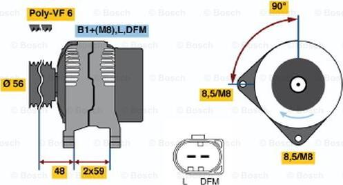 BOSCH 0 124 325 131 - Генератор unicars.by