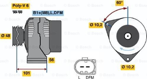 BOSCH 0 124 325 045 - Генератор unicars.by