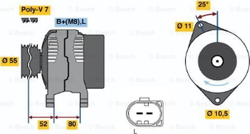 BOSCH 0 124 325 053 - Генератор unicars.by