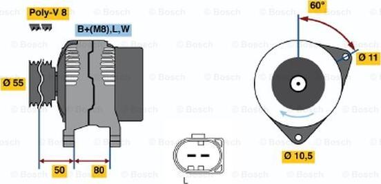 BOSCH 0 124 325 052 - Генератор unicars.by