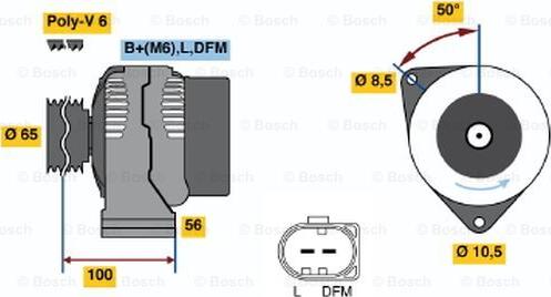 BOSCH 0 124 325 006 - Генератор unicars.by