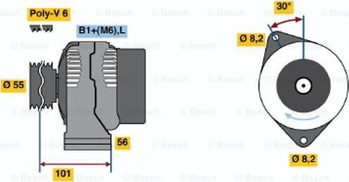 BOSCH 0 124 325 089 - Генератор unicars.by