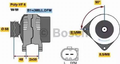 BOSCH 0 124 325 088 - Генератор unicars.by