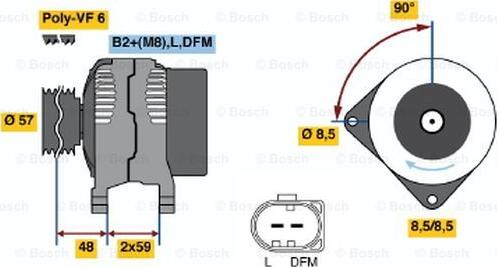 BOSCH 0 124 325 178 - Генератор unicars.by