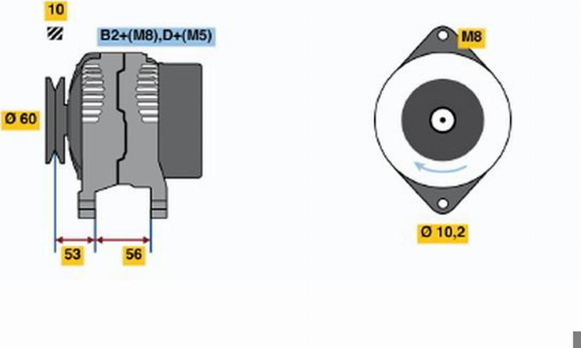 BOSCH 0 124 225 025 - Генератор unicars.by