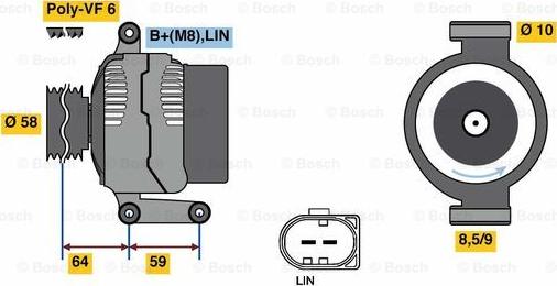 BOSCH 0 125 711 045 - Генератор unicars.by