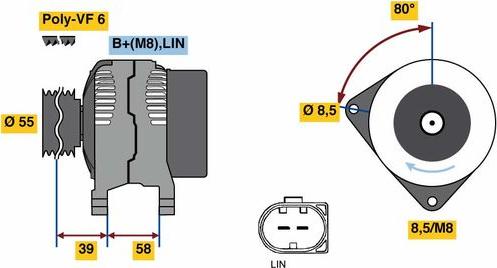 BOSCH 0125711071 - Генератор unicars.by