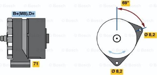 BOSCH 0 120 469 992 - Генератор unicars.by