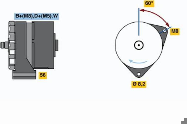 BOSCH 0 120 469 931 - Шкив генератора, муфта unicars.by