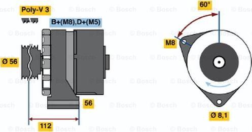 BOSCH 0 120 469 012 - Генератор unicars.by