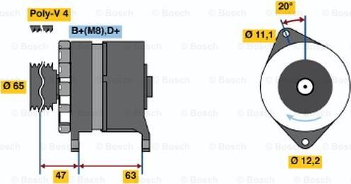 BOSCH 0 120 469 035 - Генератор unicars.by