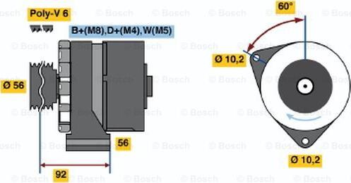 BOSCH 0 120 469 104 - Генератор unicars.by