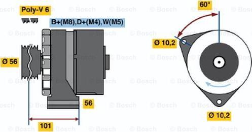 BOSCH 0 120 469 105 - Генератор unicars.by