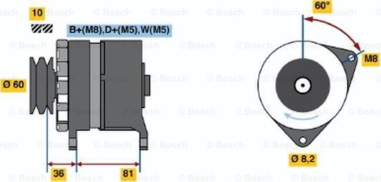 BOSCH 0 120 469 899 - Генератор unicars.by