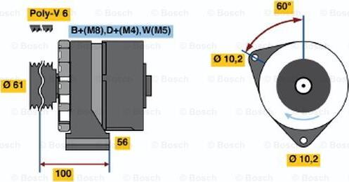 BOSCH 0 120 469 855 - Генератор unicars.by