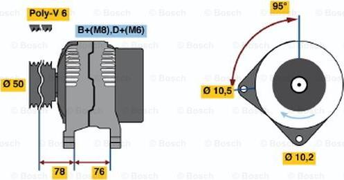 BOSCH 0 120 485 048 - Генератор unicars.by