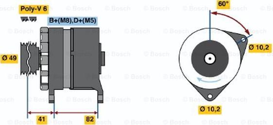 BOSCH 0 120 468 005 - Генератор unicars.by