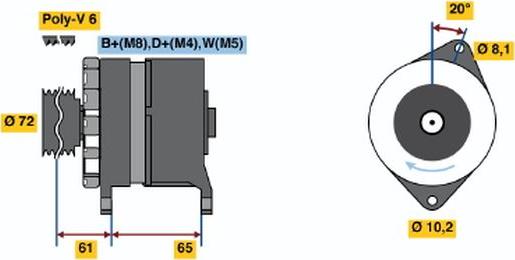 BOSCH 0120468162 - Генератор unicars.by