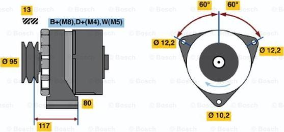 BOSCH 0 120 488 278 - Генератор unicars.by