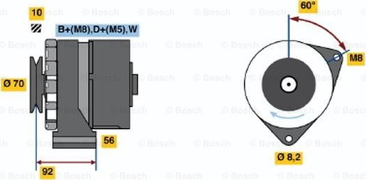 BOSCH 0 120 468 120 - Генератор unicars.by