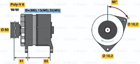 BOSCH 0 120 468 128 - Генератор unicars.by