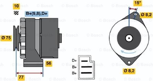 BOSCH 0 986 030 740 - Генератор unicars.by