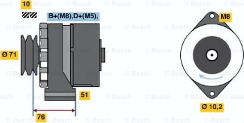 BOSCH 0 120 488 303 - Генератор unicars.by