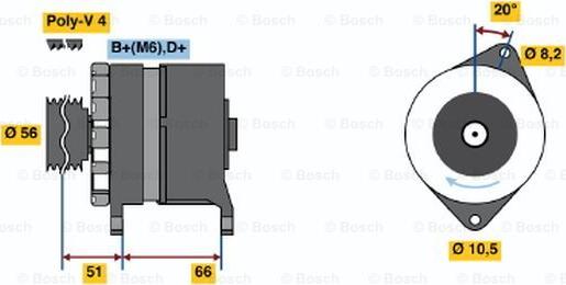 BOSCH 0 120 488 215 - Генератор unicars.by