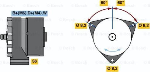 BOSCH 0 120 488 224 - Генератор unicars.by