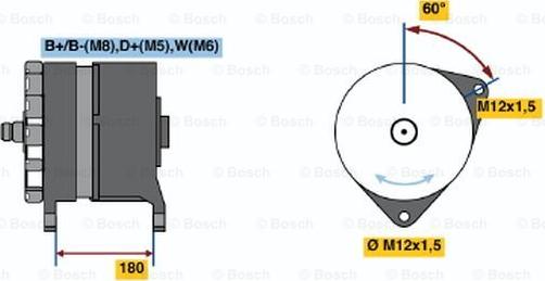 BOSCH 0 986 039 530 - Генератор unicars.by