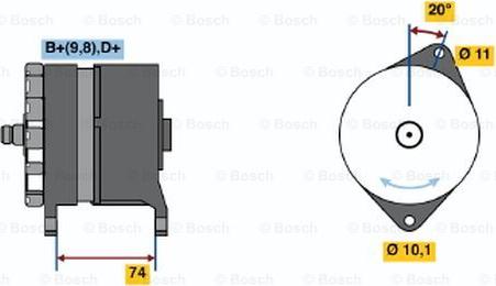 BOSCH 0 120 339 515 - Генератор unicars.by