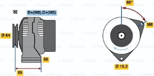 BOSCH 0 120 335 007 - Генератор unicars.by