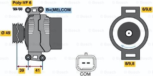 BOSCH 0 121 615 010 - Генератор unicars.by