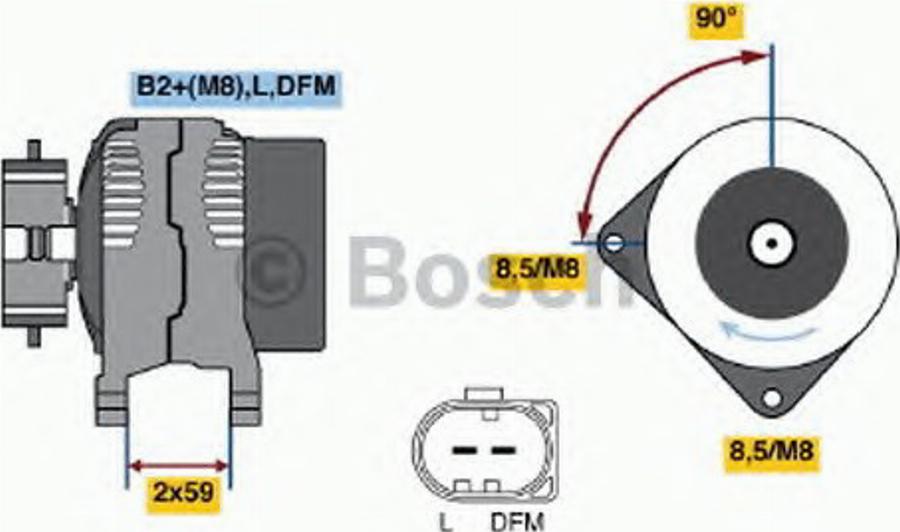 BOSCH 0 121 715 004 - Генератор unicars.by