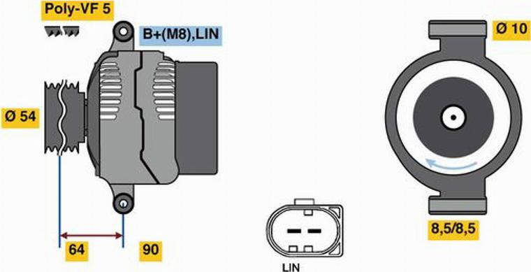 BOSCH 0 121 715 008 - Генератор unicars.by