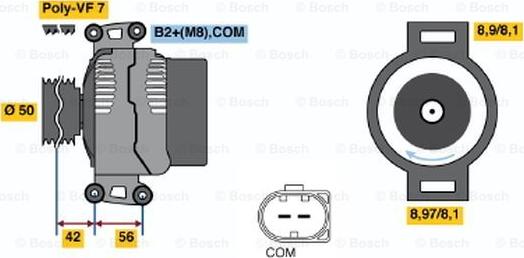 BOSCH 0 121 715 011 - Генератор unicars.by