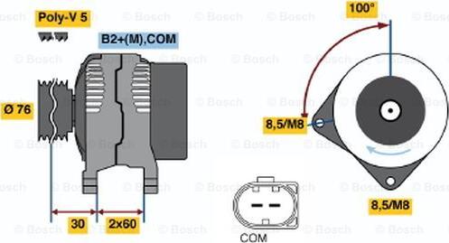 BOSCH 0 121 715 030 - Генератор unicars.by