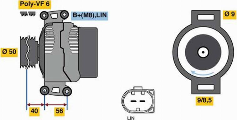 BOSCH 0121715029 - Генератор unicars.by