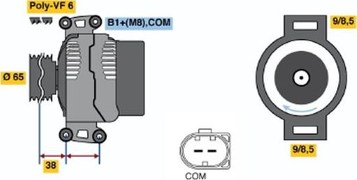 BOSCH 0 121 715 022 - Генератор unicars.by