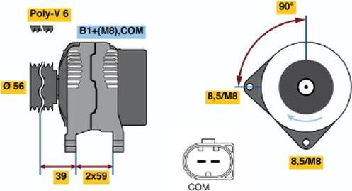 BOSCH 0 121 715 076 - Генератор unicars.by