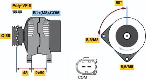 BOSCH 0 121 715 071 - Генератор unicars.by