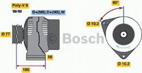 BOSCH 0 123 515 500 - Генератор unicars.by