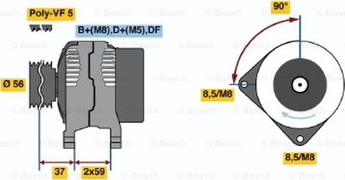 BOSCH 0 123 515 003 - Генератор unicars.by