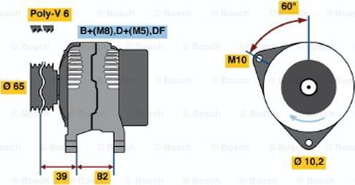 BOSCH 0 986 039 690 - Генератор unicars.by