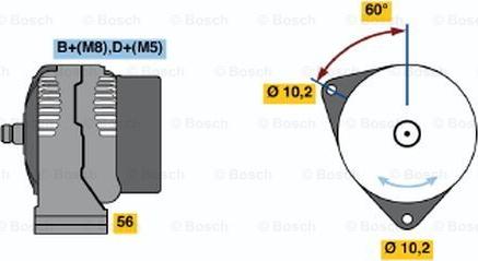 BOSCH 0 986 043 130 - Генератор unicars.by